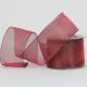 Wire Edge Crystal Organdy 2 3/8 Inch 27 Yards   Wine