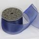 Wire Edge Crystal Organdy 2 3/8 Inch 27 Yards   Navy