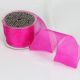 Wire Edge Crystal Organdy 2 3/8 Inch 27 Yards Fuchsia