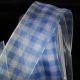 Wire Edge Plaid Organza 1.5 Inch 22 Yards   Royal