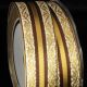 Woven Satin Jacquard Ribbon 1 1/4 Inch 27 Yards Amber/gold