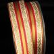 Woven Satin Jacquard Ribbon 1 1/4 Inch 27 Yards Red/gold