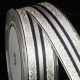 Woven Satin Jacquard Ribbon 1 1/4 Inch 27 Yards Navy/silver