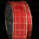 Wired Metallic Check 1.5 Inch 27 Yards Red