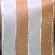 French Wire Gold Pin Stripe 1.5 Inch 27 Yards Ivory/cream