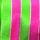 French Wire Gold Pin Stripe 1.5 Inch 27 Yards Red/green