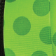 Wired Grosgrain w Large Dots Green 1.5 inch 27 yards