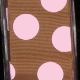 Wired Grosgrain w Large Dots Brown/Pink 1.5 in 27yds
