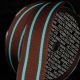 Wired Grosgrain w 2 Stripe Chocolate/Blue 1.5 inch 27 yards