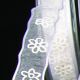 Wire Edge Organza With Flower 1 1/2 Inch 27 Yards   White
