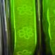 Wire Edge Organza With Flower 1 1/2 Inch 27 Yards   Green