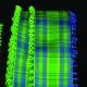 Wired Tartan Pico Edge Taffeta 1.5 Inch 27 Yards Blue/green