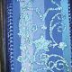 Wired Striped Taffeta Starsss 1.5 Inch 27 Yards  Blue