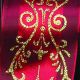 Wired Margaritte Taft Arabesque 2.5 Inch 27 Yards Burgundy/red