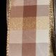 Wired Metallic Check Ivory/Tan 1.5 inch  27yards