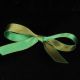 Double Sided Satin with Stitch Edge Greens 7/16