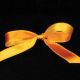 Double Sided Satin with Stitch Edge Yellow/Orange 7/16