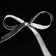 Double Sided Satin with Stitch Edge Black/White 7/16