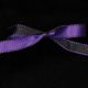 Double Sided Satin with Stitch Edge Purple/Black 7/16