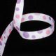 Dot Grosgrain 2 Sided White/Lavender/Pink 7/8