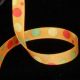 Dot Grosgrain 2 Sided Orange/Red/Green 3/8