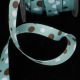 Dot Grosgrain 2 Sided Teal/White/Brown 7/8