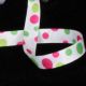 Dot Grosgrain 2 Sided White/Red/Green 3/8