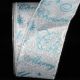 Silver/Blue 2.5 inch 20 yards Wired My Christmas Ribbon