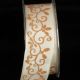 Ivory 1.5 inch 27 yards Wired Velvet Mistle Ribbon