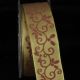 Green/Brown 1.5 inch 27 yards Wired Velvet Mistle Ribbon