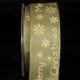 Green 1.5 inch 27 yards Merry Snowflake Wired Ribbon