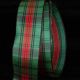 Wired French Plaid 1.5 inch 27 yards Green/Black/Red