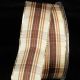 Gold Wired  French Plaid 1.5 inch 27 yards Ivory/Brown