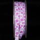 Purple 3/8 inch 27 yards Inga's Flower Print Grosgrain Ribbon