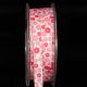 Red 3/8 inch 27 yards Inga's Flower Print Grosgrain Ribbon