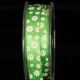 Green 5/8 inch 27 yards Inga's Flower Print Satin Ribbon