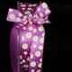 Purple 5/8 inch 27 yards Inga's Flower Print Satin Ribbon