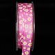 Pink 5/8 inch 27 yards Inga's Flower Print Satin Ribbon