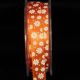 Orange 5/8 inch 27 yards Inga's Flower Print Satin Ribbon