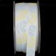 White 5/8 inch 27 yards Inga's Paisley Grosgrain Ribbon