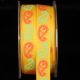 Yellow 5/8 inch 27 yards Inga's Paisley Grosgrain Ribbon
