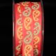 Orange 5/8 inch 27 yards Inga's Paisley Grosgrain Ribbon