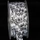 Black/White 5/8 in 27yrds Inga's Sunflower Grosgrain Ribbon