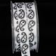 Black/White 5/8 in 27 yrds Inga's Paisley Grosgrain Ribbon