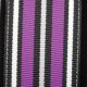 Wired Striped Grosgrain Ribbon 1.5 inch 27 yards Purple/Black/White