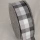 Wired Pastel Check Ribbon Black/White