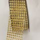 Cut Edge Faux Rhinestone Gold 1.5 inch