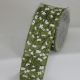 Wired Cotton Flower 2.5 inch by 20 yards Green