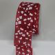 Wired Cotton Flower 2.5 inch by 20 yards Red