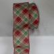 Wired Diagonal Plaid 2.5 inch by 20 yards Red